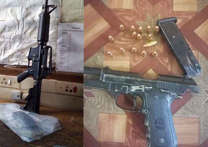 PICTURES Homemade firearms and 41 rounds of ammo seized from a black pic PICTURES Homemade firearms and 41 rounds of ammo seized from a
