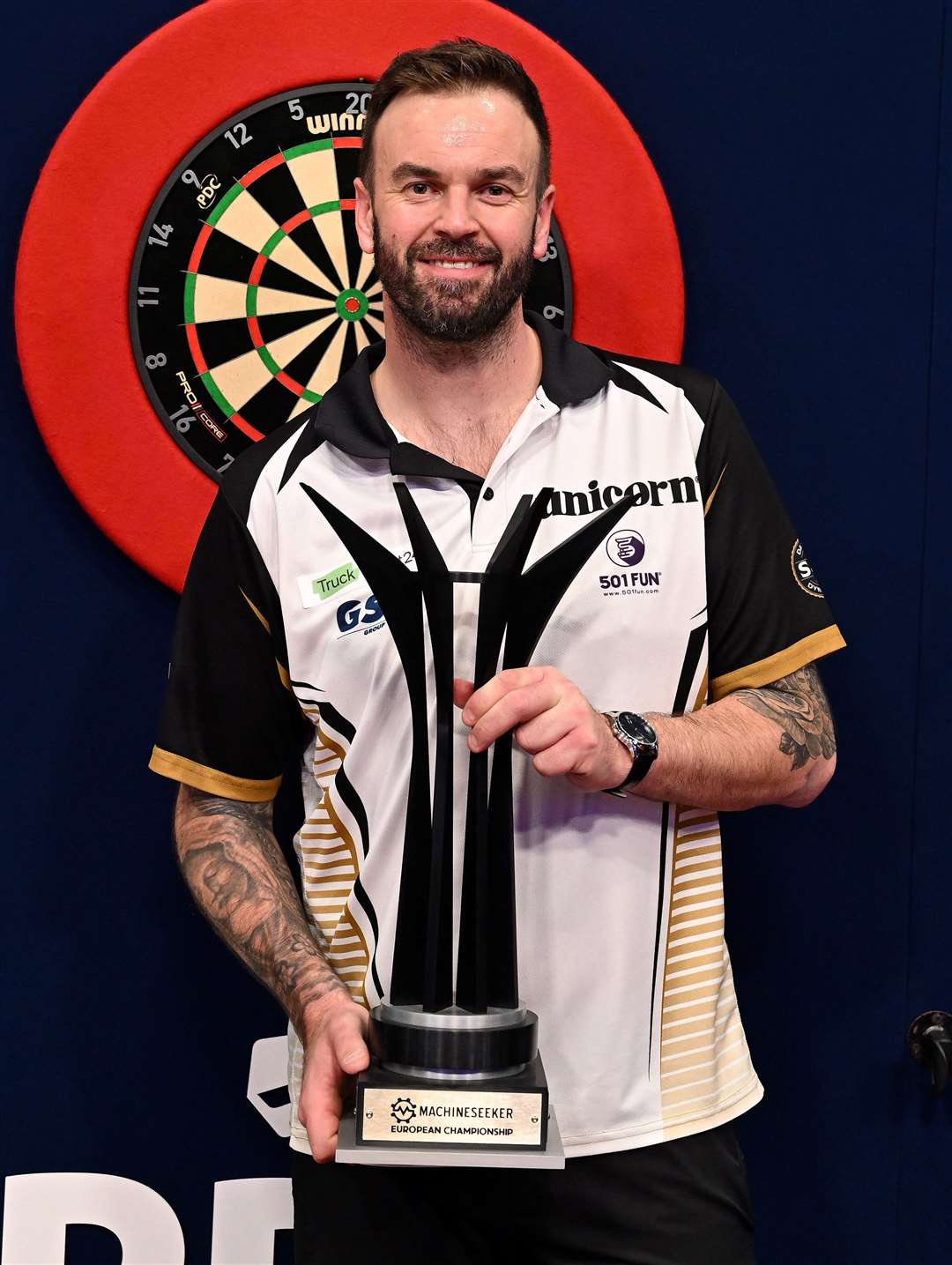 Dover's Ross Smith is up for some Premier League action in 2027. Picture: Michael Cooper/PDC