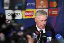 Real Madrid manager Ancelotti went to the mixed zone after full-time