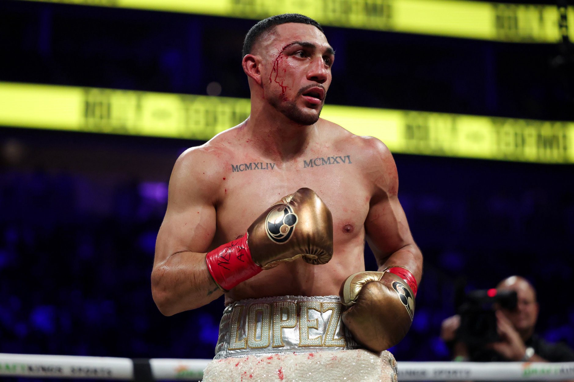 Teofimo Lopez in the ring during his clash with Teofimo Lopez
