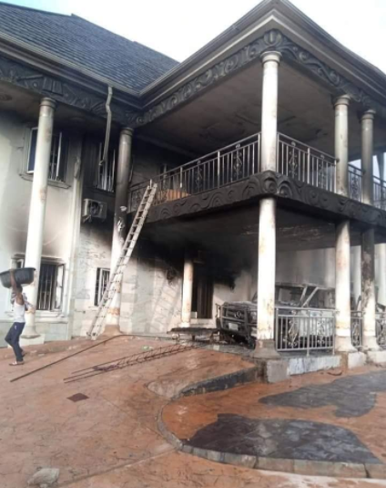 IPOB's ESN members accused of burning man's mansion and fleet of cars over false claim of planting cameras to monitor them 