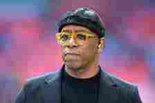 Ian Wright looks on prior to the Emirates FA Cup Semi Final match between Coventry City and Manchester United at Wembley Stadium on April 21, 2024 ...