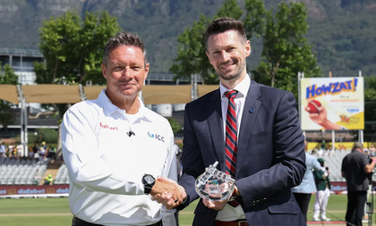 ICC Felicitates Richard Kettleborough on Achieving 100-Test Umpiring Milestone | ICC Felicitates Richard Kettleborough on Achieving 100-Test Umpiring Milestone