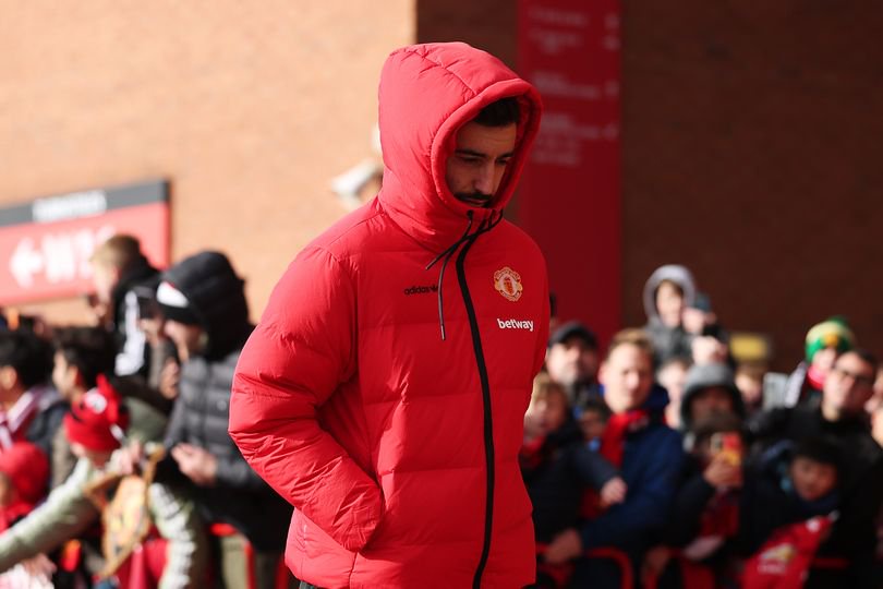 Bruno Fernandes will begin Sunday's clash on the bench