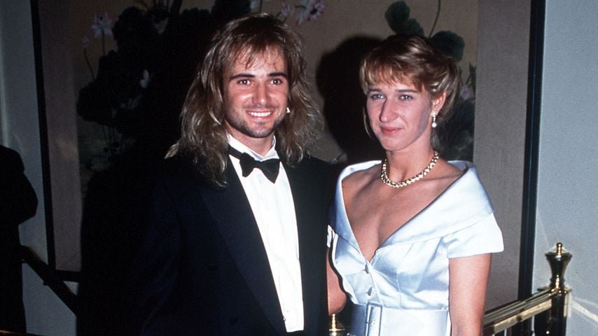 Andre Agassi und Steffi Graf beim Champions Ball von Wimbledon 1992
