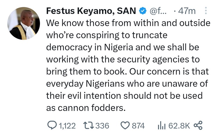 We Know Those Destroying The Image Of Our Democracy Both From Outside And Within Nigeria - Keyamo.