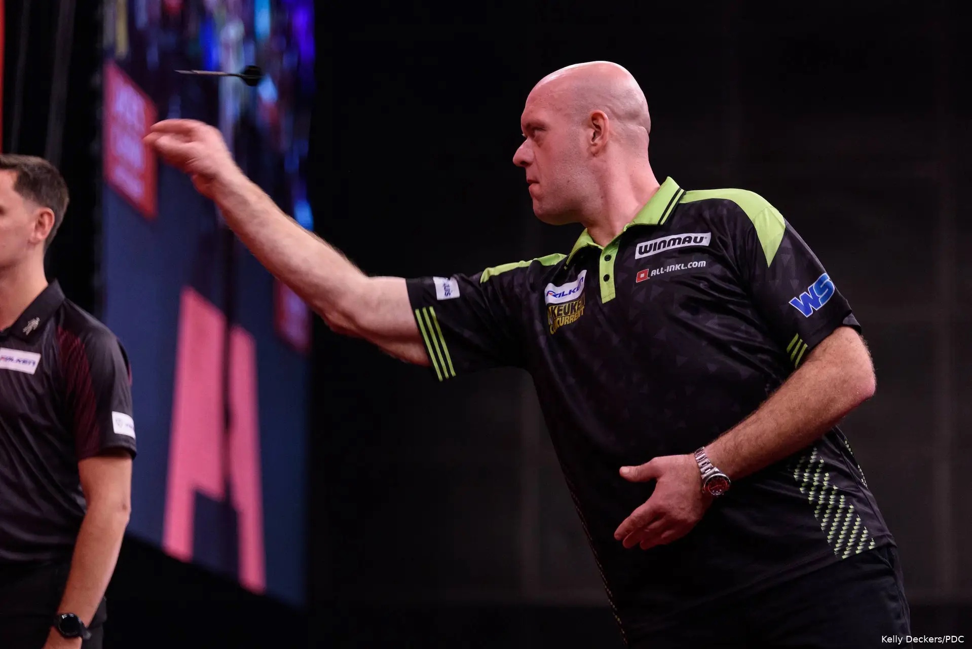 Michael van Gerwen in action.
