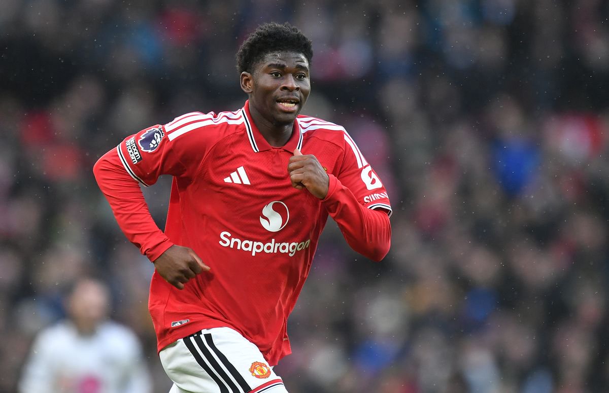 Manchester United's Carlos Baleba during the Premier League 2026/27 match between Manchester United and AFC Bournemouth at Old Trafford on October 25, 2026 in Manchester, United Kingdom