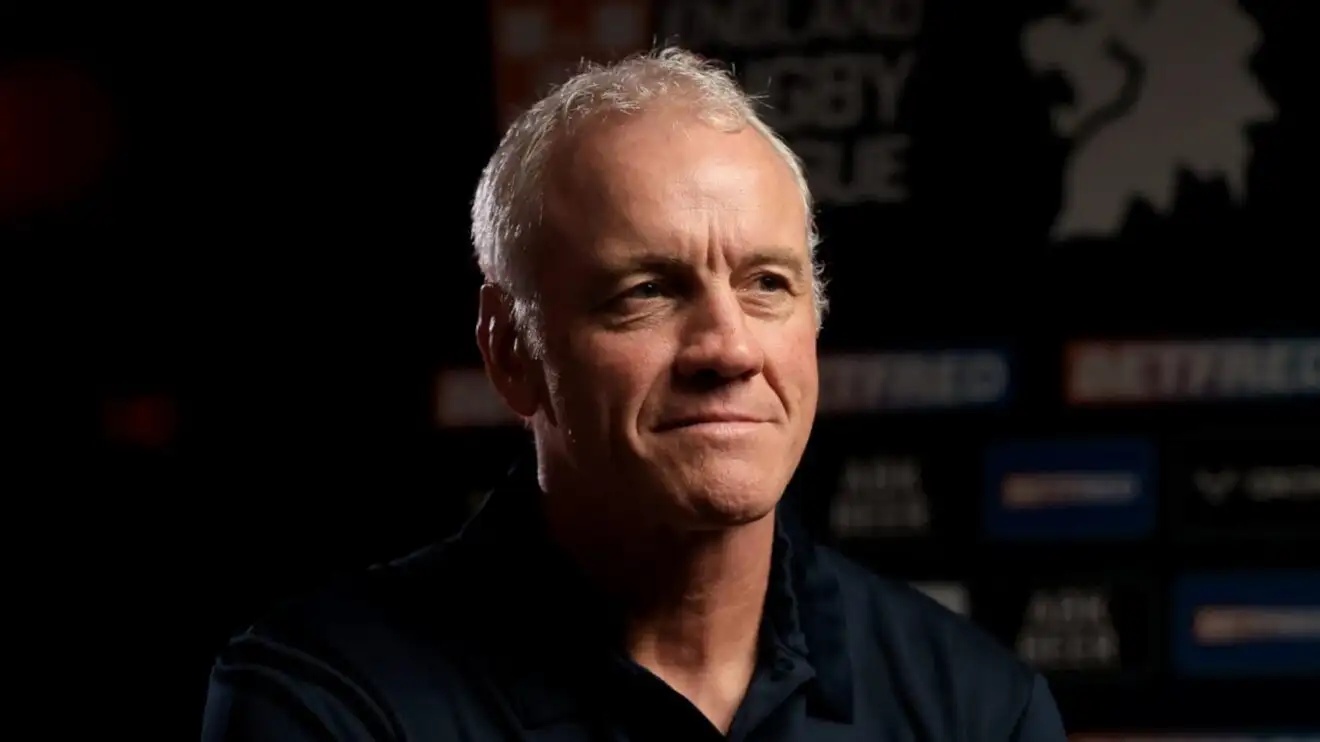 Brian Mcdermott pictured during his first interview as England's head coach in 2026