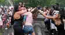 Moments of mayhem that broke out at NYCs Washington Square Park after Pride Parade