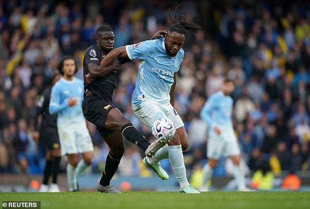 Manchester City will wait nervously to see the extent of Antoine Semeyo's (pictured) injury