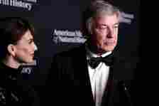 Hilaria Baldwin and Alec Baldwin attend the 2023 American Museum of Natural History Gala. He is set to go on trial on an involuntary manslaughter charge in July.