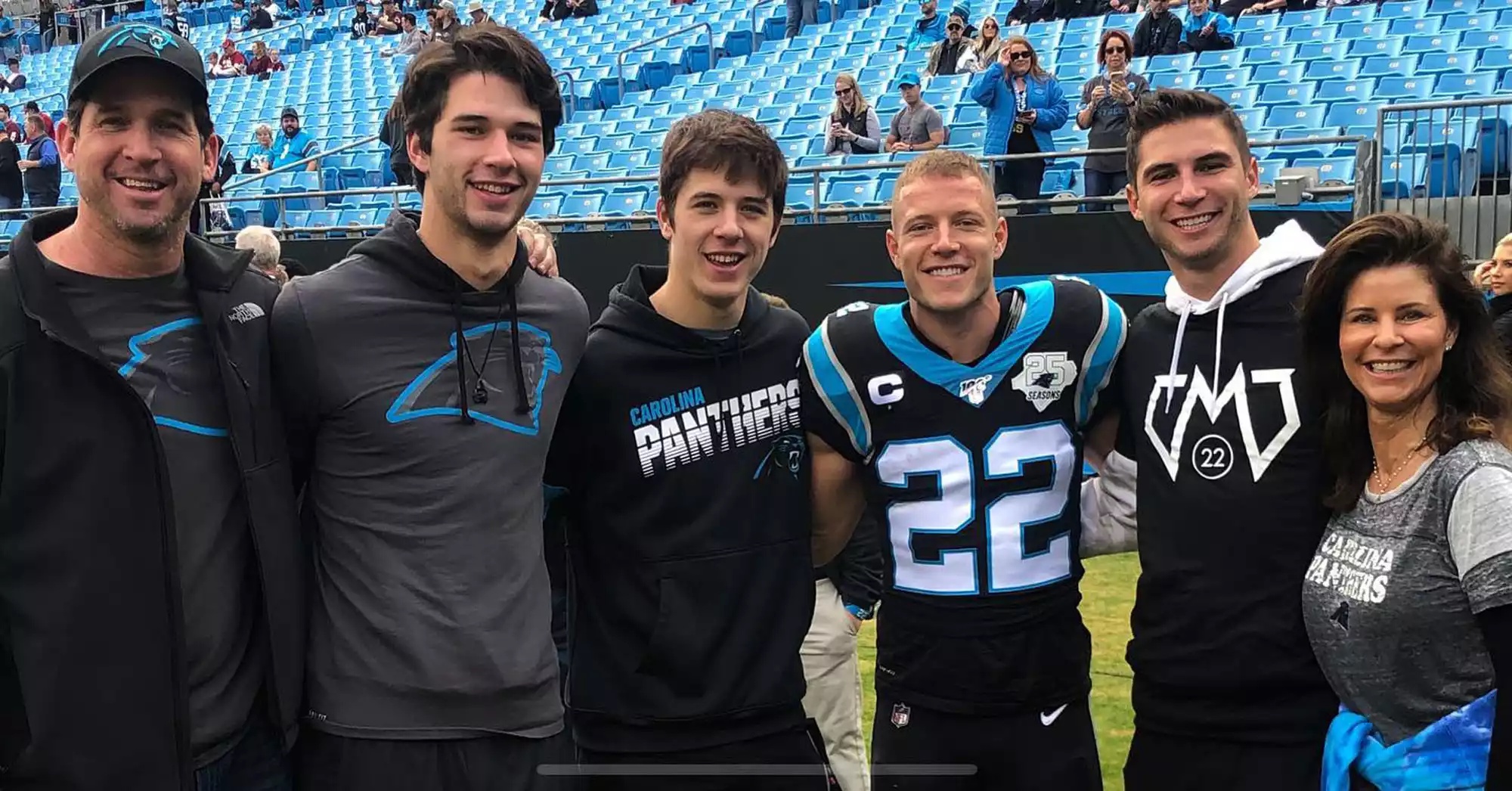 Christian McCaffrey and family.