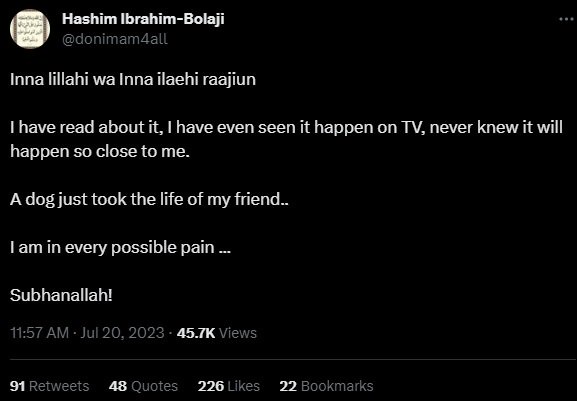 dog takes the life of newly married man