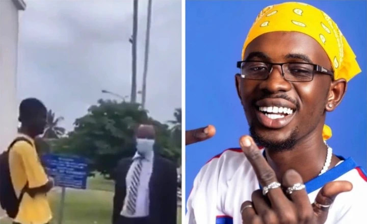 "Go and remove your earrings"- Lecturer blast black Sherif on campus (video)