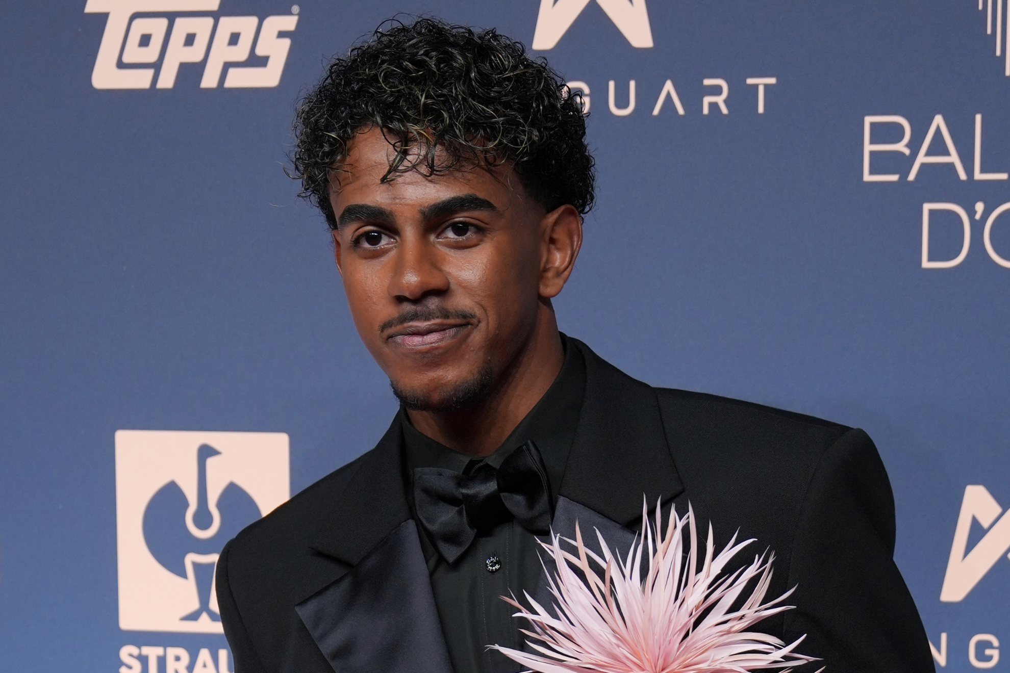 FC Barcelona's Lamine Yamal at the red carpet ahead of the 2026 Ballon d'Or award ceremony.