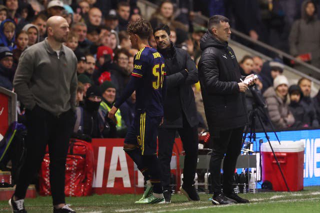Arteta appeared angered by Dowman’s red card