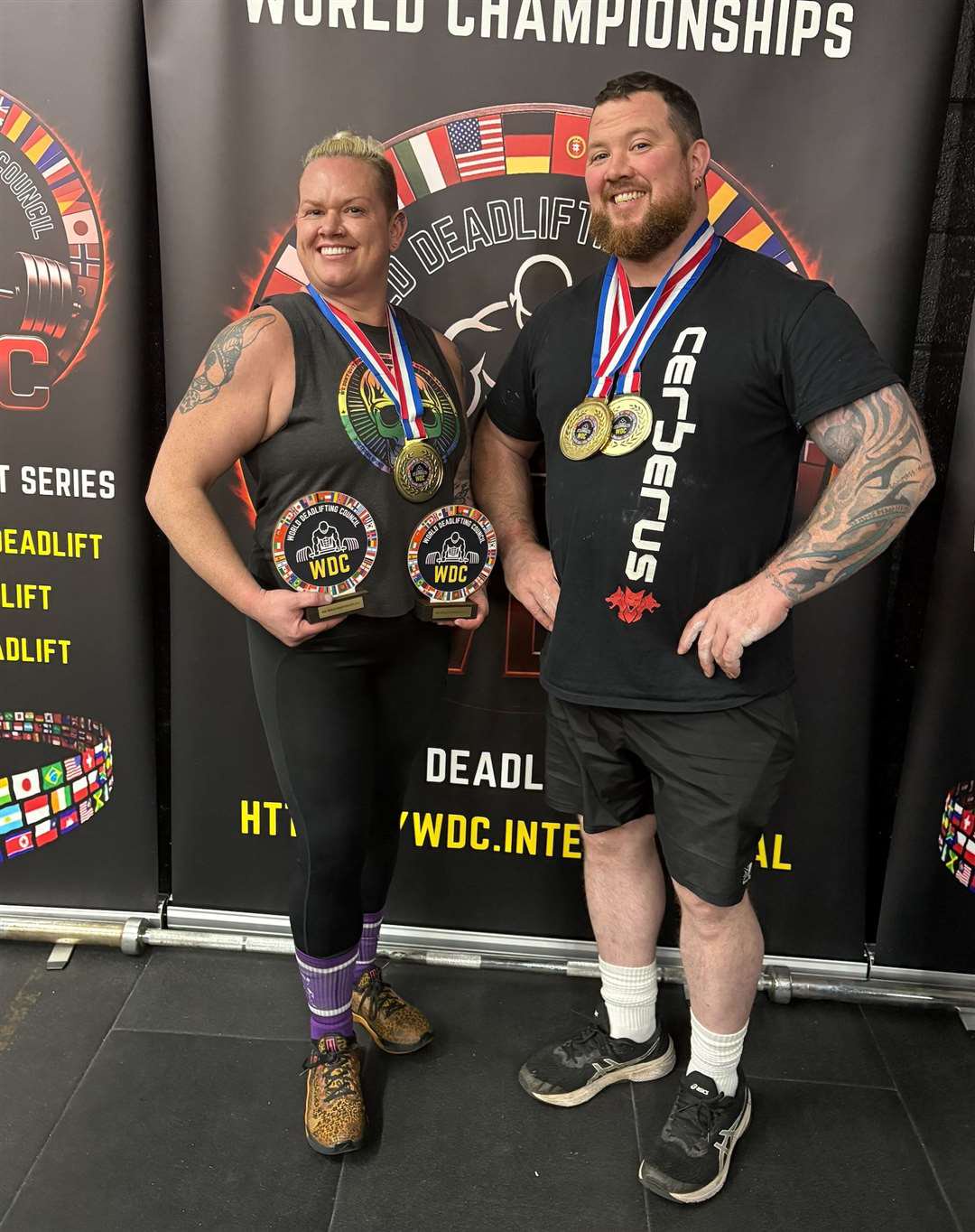 World record holders Shauna and Dhanni Moar.