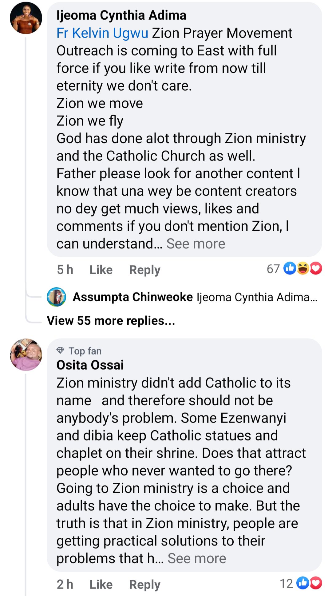 "This centre is proscribed by the Archbishop of Lagos Archdiocese" Catholic Priests warn Catholics against attending Zion Ministry; members hit back