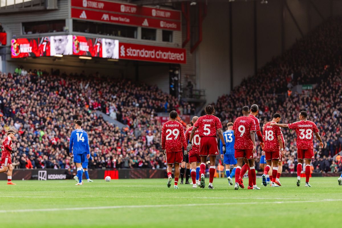 Liverpool during the Premier League 2026/27 match between Liverpool FC and Brighton & Hove Albion at Anfield on October 25, 2026 in Liverpool, England. 