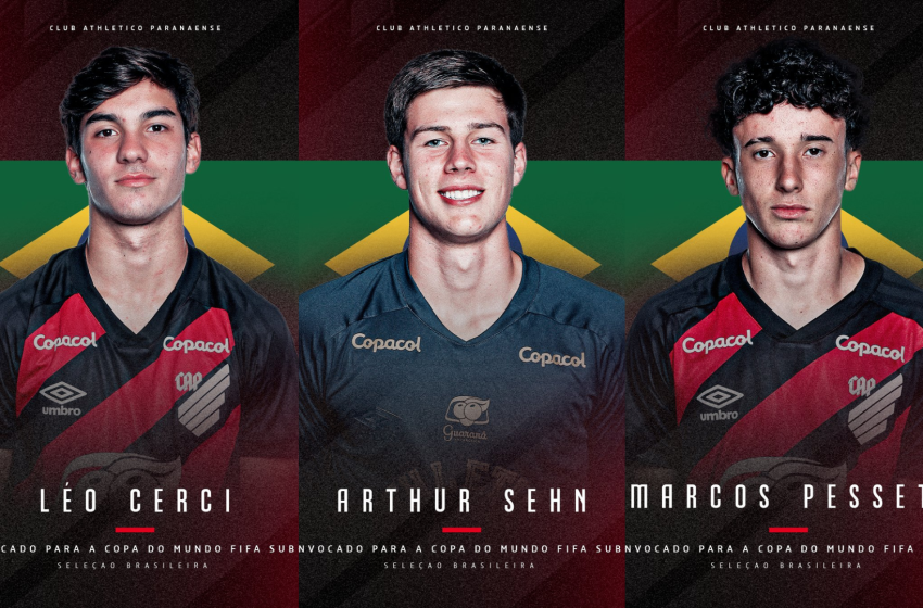  Athletico tem três convocados para a Copa do Mundo Sub-17 pela Seleção
