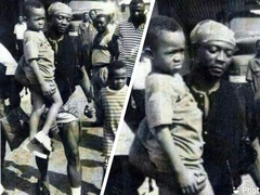 Throwback Picture of Abedi Pele carrying Jordan Ayew and Dede Surfaces Online after AFCON Lost