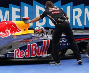 Infiniti and Red Bull Racing at 2012 Australian Grand Prix side off track
