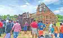 Pudukkottai temple car collapses; one killed, five others injured