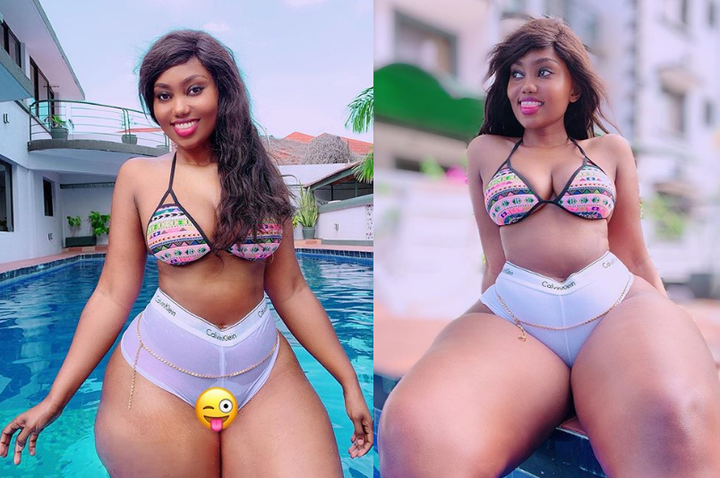 Endowed Tanzanian model, Sanchi puts her massive curves on display in new photos