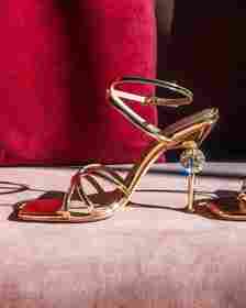 gold wedding sandals with heels camillagabrieli