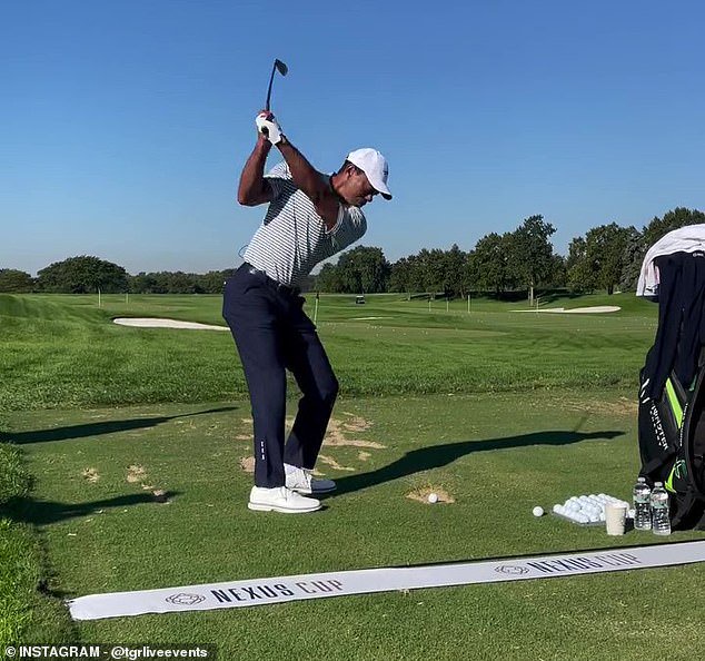 Woods previously broke the clubs out at Liberty National in New Jersey in September.