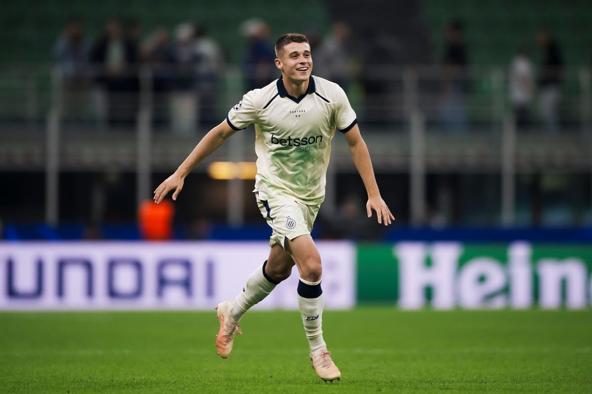 Club Brugge striker Nicolo Tresoldi