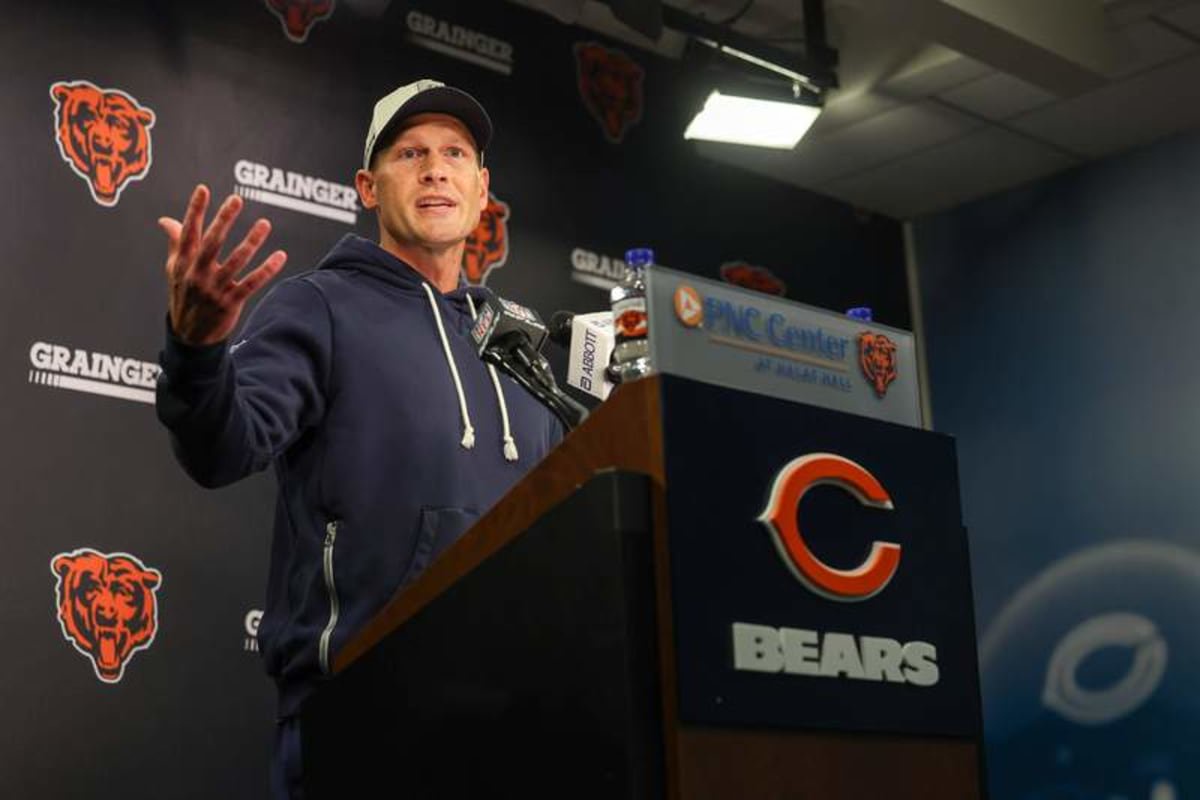 SPORTS-FBN-BEARS-JOHNSON-TB Chicago Bears head coach Ben Johnson answers questions during a news conference at Halas Hall on Tuesday, July 28, 2026, in Lake Forest, Illinois. Stacey Wescott/Chicago Tribune/TNS Lake Forest Illinois USA EDITORIAL USE ONLY Copyright: xChicagoxTribunex 180598463W StaceyxWescottx krtphotoslive965511 ©IMAGO/Newscom World