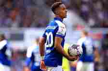Omari Hutchinson in action for Ipswich Town