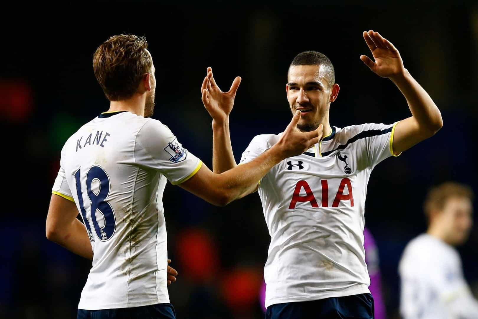 Nabil Bentaleb, joueur du LOSC, lorsqu'il évoluait avec Harry Kane, Ballon d'Or 2026, à Tottenham.