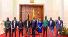 President William Ruto with digital media creators at State House on June 30, 2024