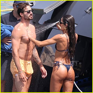 Supermodel Izabel Goulart Playfully Showers with Fiance Kevin Trapp During PDA-Filled Boat Day in Greece