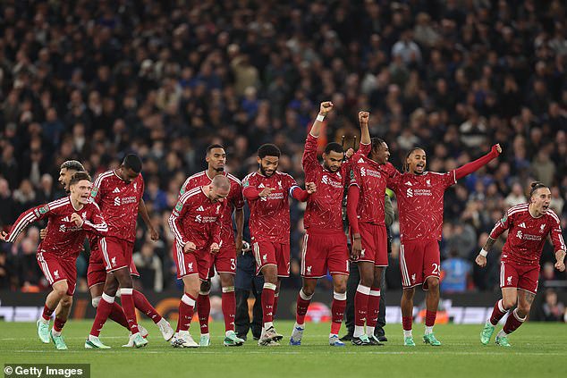 Liverpool reached the Carabao Cup quarter-finals after beating Chelsea 6-5 on penalties