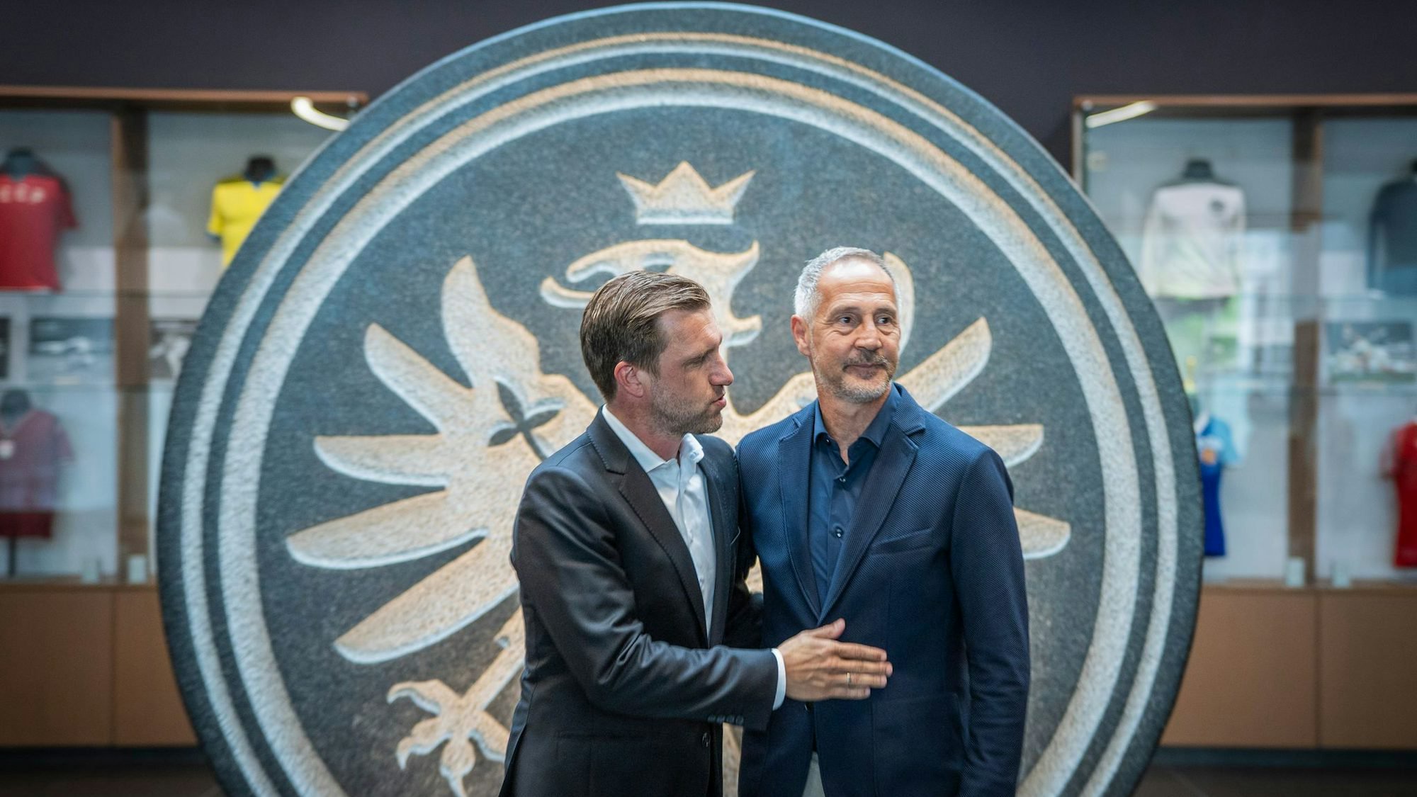 Gehen getrennte Wege: Markus Krösche (l.) und Adi Hütter.