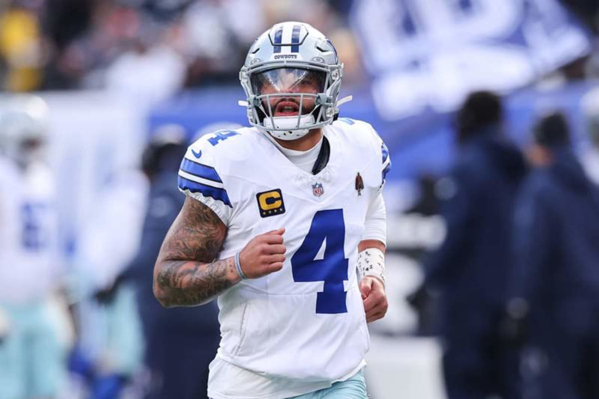 EAST RUTHERFORD, NJ – JANUARY 04: Dak Prescott 4 of the Dallas Cowboys during the game against the New York Giants on January 4, 2026 at MetLife Stadium in East Rutherford, New Jersey. Photo by Rich Graessle/Icon Sportswi`re NFL, American Football Herren, USA JAN 04 Cowboys at Giants EDITORIAL USE ONLY Icon26010422146 ©IMAGO/Icon Sportswire