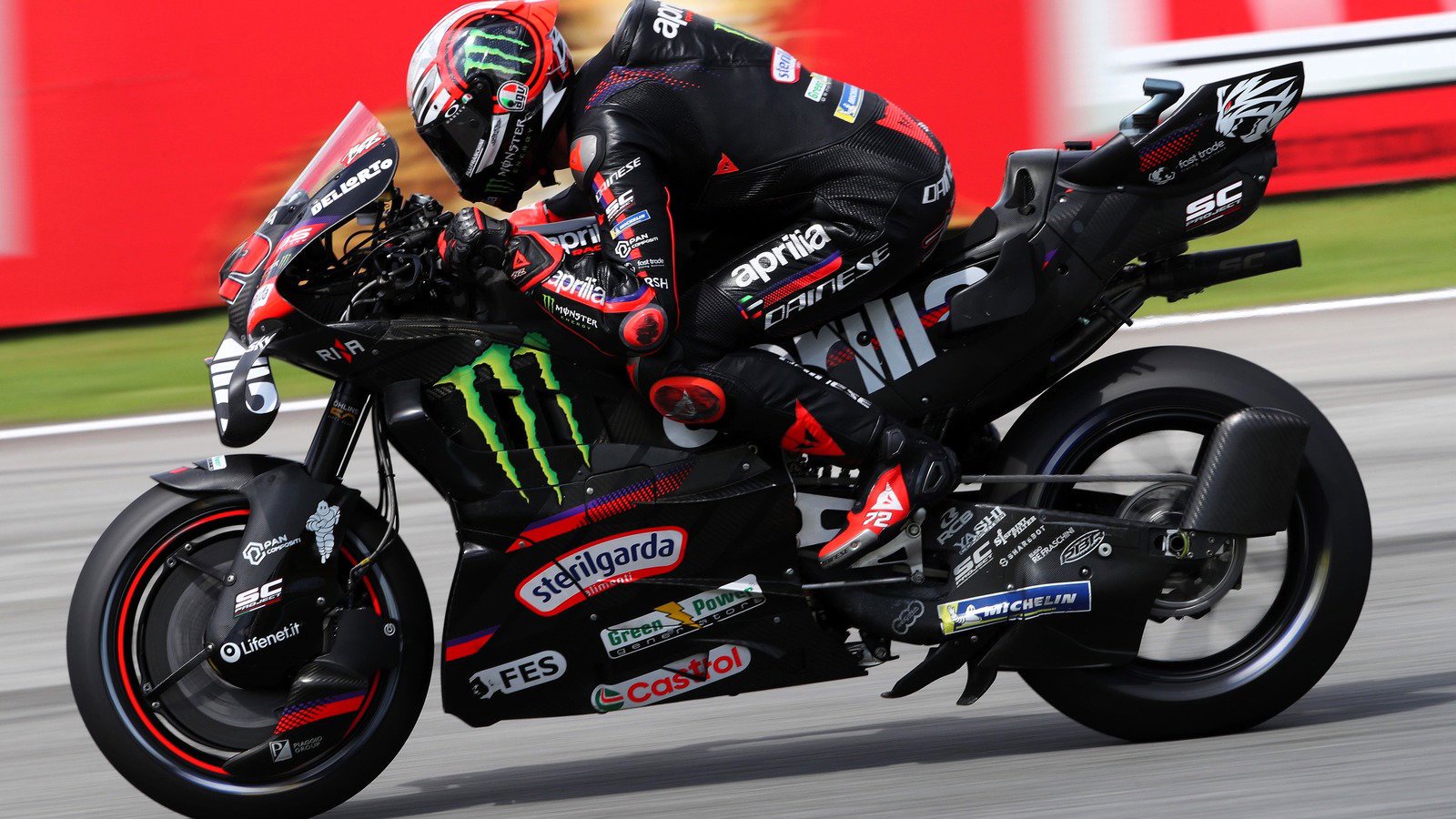 L'Aprilia de Marco Bezzecchi sans le nouvel aileron de bras oscillant, vendredi 2026, MotoGP de Malaisie.
