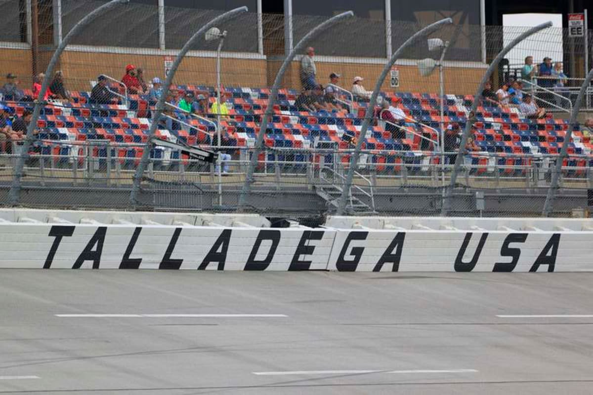 TALLADEGA, AL – APRIL 20: The Speedway logo on the frontstretch safer Barrier during the General 200 ARCA Series race on Saturday April 20, 2024 at the Talladega Superspeedway in Talladega, Alabama. Photo by David J. Griffin/Icon Sportswire AUTO: APR 20 ARCA Menards Series General Tire 200 EDITORIAL USE ONLY Icon953240420139 ©IMAGO/Icon Sportswire