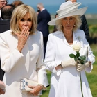 Queen Camilla tries to avoid holding hands with Brigitte Macron at D-Day memorial