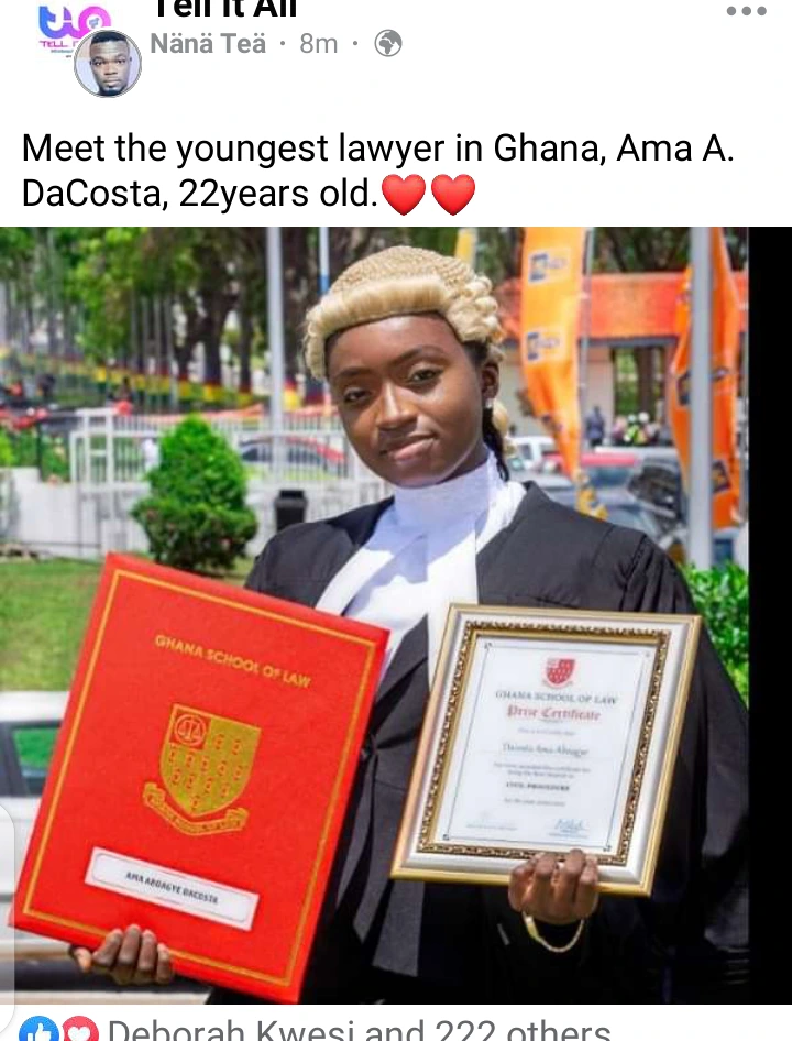 Meet the youngest lawyer in Ghana, 22 years old Ama Dacosta (photos)