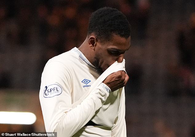Dujon Sterling trudges off at full time after his defensive gaffe saw Rangers stumble
