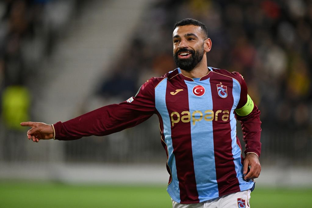 Mohammed Salah (10) of Trabzonspor celebrates after a goal during the UEFA Conference League Week 1 match between KuPS Kuopio and Trabzonspor at Tammelan Stadium