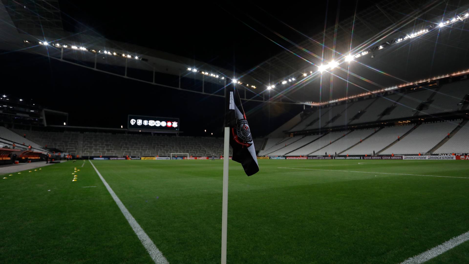 SAO PAULO, BRAZIL - APRIL 26: General view of Neo Química Arena before a match between Corinthians and Boca Juniors as part of Group E of Copa CONMEBOL Libertadores 2022 on April 26, 2022 in Sao Paulo, Brazil. (Photo by Ricardo Moreira/Getty Images)