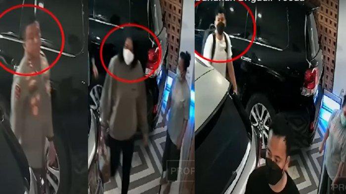 Kolase foto tangkapan layar rekaman CCTV rumah Irjen Ferdy Sambo pada 8 Juli 2022. Terlihat aktivitas Ferdy Sambo, Putri Chandrawathi, Brigadir J dan Bharada E, sebelum peristiwa penembakan di rumah dinas Kompleks Polri Duren Tiga.