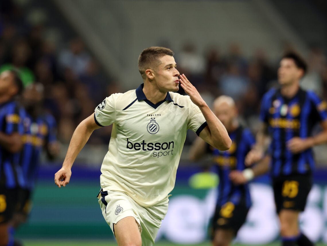 Nicolo Tresoldi playing for Club Brugge.