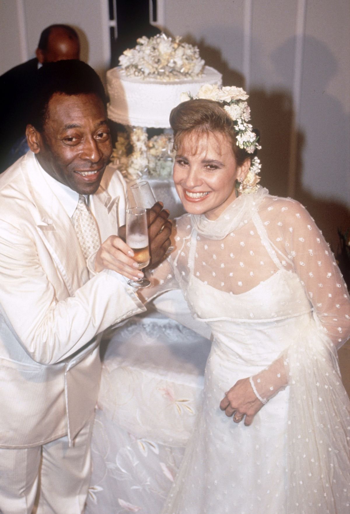 Pelé with his second wife, gospel singer Assiria Lemos Seixas